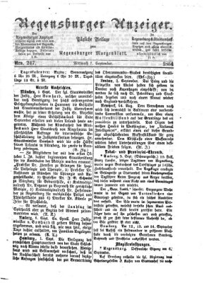 Regensburger Anzeiger Mittwoch 7. September 1864