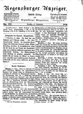 Regensburger Anzeiger Samstag 10. September 1864