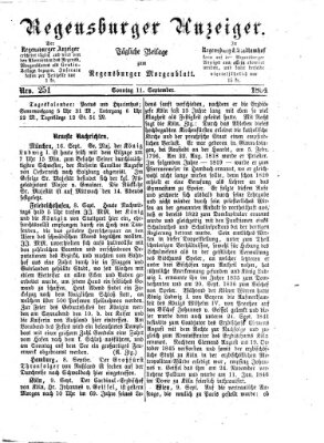 Regensburger Anzeiger Sonntag 11. September 1864