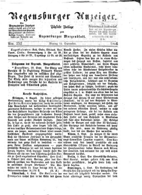 Regensburger Anzeiger Montag 12. September 1864