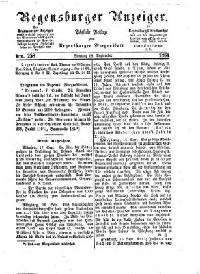 Regensburger Anzeiger Sonntag 18. September 1864