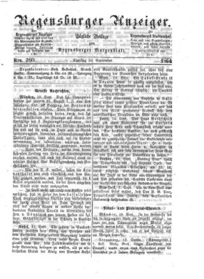 Regensburger Anzeiger Dienstag 20. September 1864