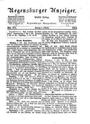 Regensburger Anzeiger Montag 3. Oktober 1864