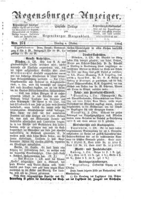 Regensburger Anzeiger Dienstag 4. Oktober 1864