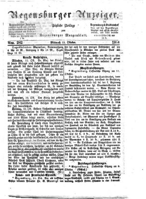 Regensburger Anzeiger Mittwoch 12. Oktober 1864