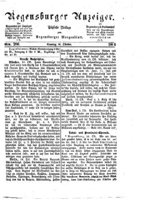 Regensburger Anzeiger Sonntag 16. Oktober 1864