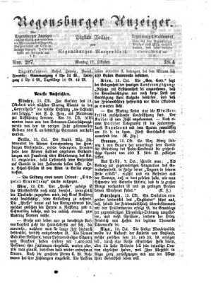 Regensburger Anzeiger Montag 17. Oktober 1864