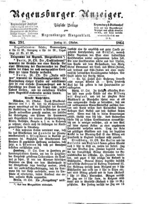 Regensburger Anzeiger Freitag 21. Oktober 1864