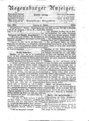 Regensburger Anzeiger Sonntag 23. Oktober 1864