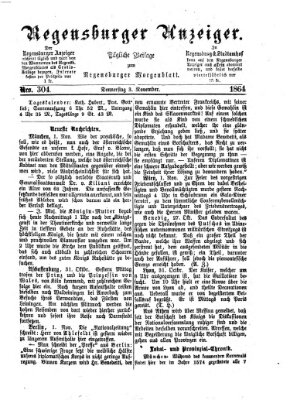 Regensburger Anzeiger Donnerstag 3. November 1864