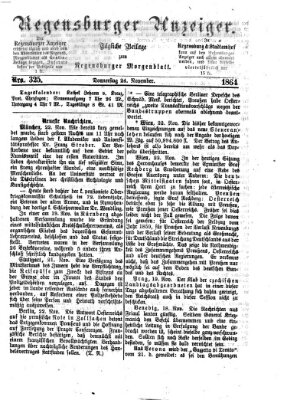 Regensburger Anzeiger Donnerstag 24. November 1864