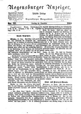 Regensburger Anzeiger Samstag 26. November 1864