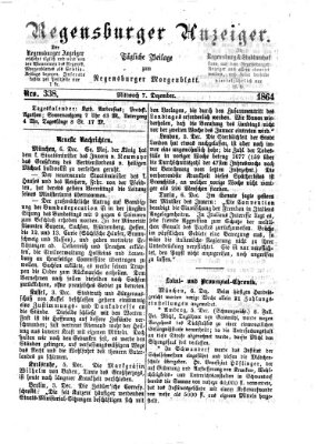 Regensburger Anzeiger Mittwoch 7. Dezember 1864