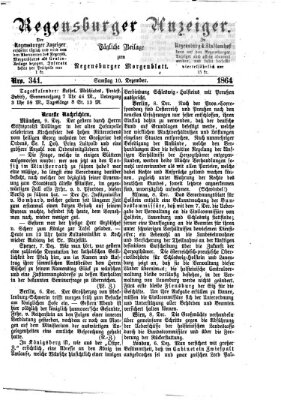 Regensburger Anzeiger Samstag 10. Dezember 1864