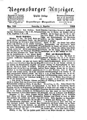 Regensburger Anzeiger Donnerstag 15. Dezember 1864