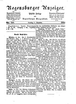 Regensburger Anzeiger Samstag 17. Dezember 1864