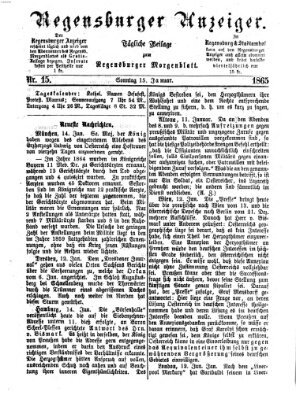 Regensburger Anzeiger Sonntag 15. Januar 1865