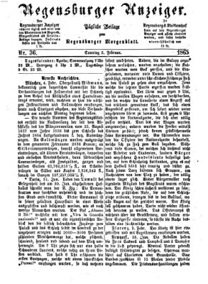 Regensburger Anzeiger Sonntag 5. Februar 1865