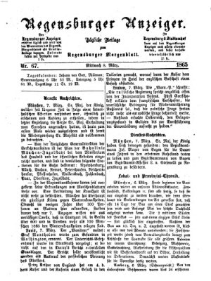 Regensburger Anzeiger Mittwoch 8. März 1865