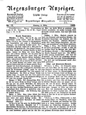 Regensburger Anzeiger Sonntag 12. März 1865