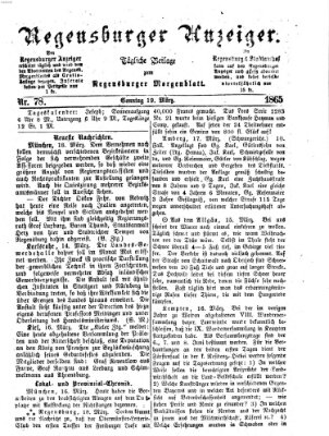 Regensburger Anzeiger Sonntag 19. März 1865