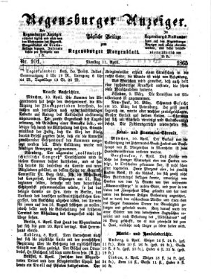 Regensburger Anzeiger Dienstag 11. April 1865