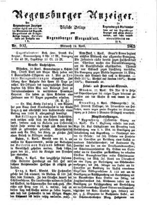 Regensburger Anzeiger Mittwoch 12. April 1865