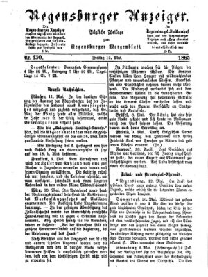 Regensburger Anzeiger Freitag 12. Mai 1865