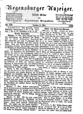 Regensburger Anzeiger Samstag 20. Mai 1865