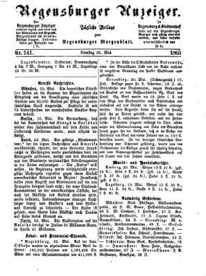 Regensburger Anzeiger Dienstag 23. Mai 1865