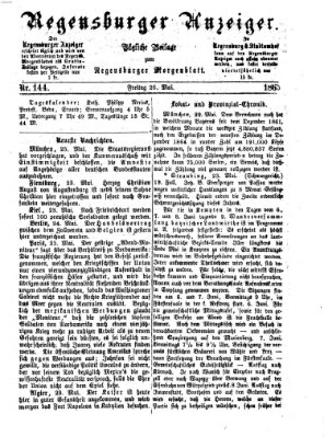 Regensburger Anzeiger Freitag 26. Mai 1865