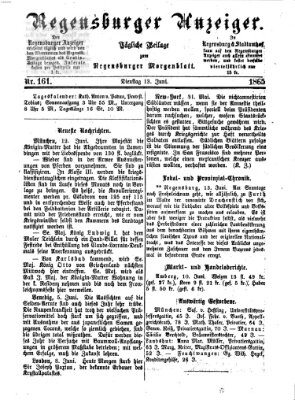 Regensburger Anzeiger Dienstag 13. Juni 1865