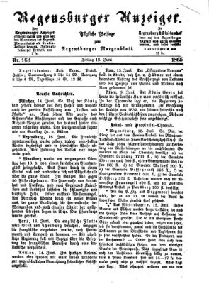 Regensburger Anzeiger Freitag 16. Juni 1865