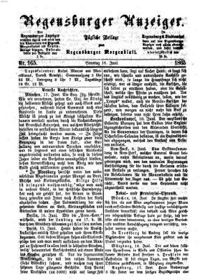 Regensburger Anzeiger Sonntag 18. Juni 1865