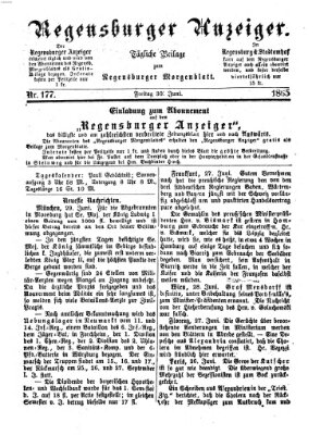 Regensburger Anzeiger Freitag 30. Juni 1865