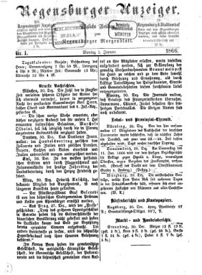 Regensburger Anzeiger Montag 1. Januar 1866