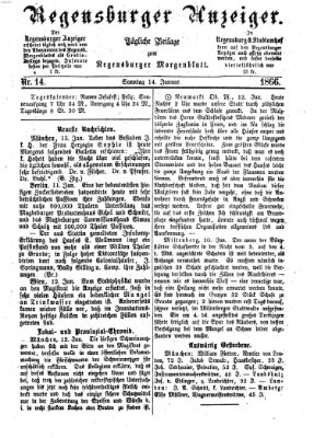 Regensburger Anzeiger Sonntag 14. Januar 1866