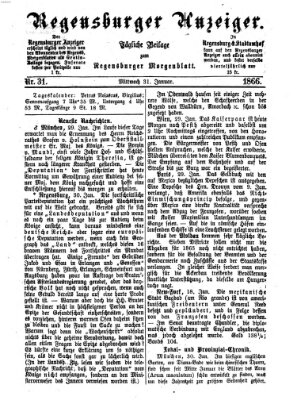 Regensburger Anzeiger Mittwoch 31. Januar 1866