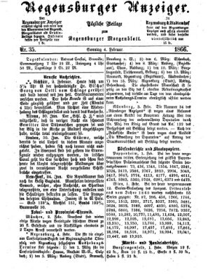 Regensburger Anzeiger Sonntag 4. Februar 1866