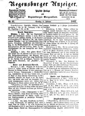 Regensburger Anzeiger Samstag 10. Februar 1866