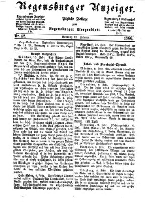 Regensburger Anzeiger Sonntag 11. Februar 1866