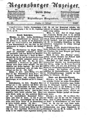 Regensburger Anzeiger Dienstag 27. Februar 1866