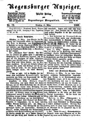 Regensburger Anzeiger Dienstag 13. März 1866