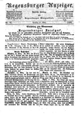 Regensburger Anzeiger Dienstag 27. März 1866