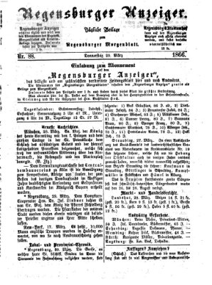 Regensburger Anzeiger Donnerstag 29. März 1866