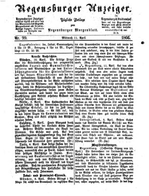 Regensburger Anzeiger Mittwoch 11. April 1866