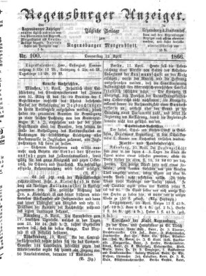 Regensburger Anzeiger Donnerstag 12. April 1866