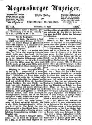 Regensburger Anzeiger Donnerstag 26. April 1866