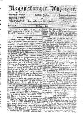 Regensburger Anzeiger Dienstag 1. Mai 1866