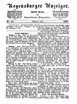 Regensburger Anzeiger Montag 4. Juni 1866